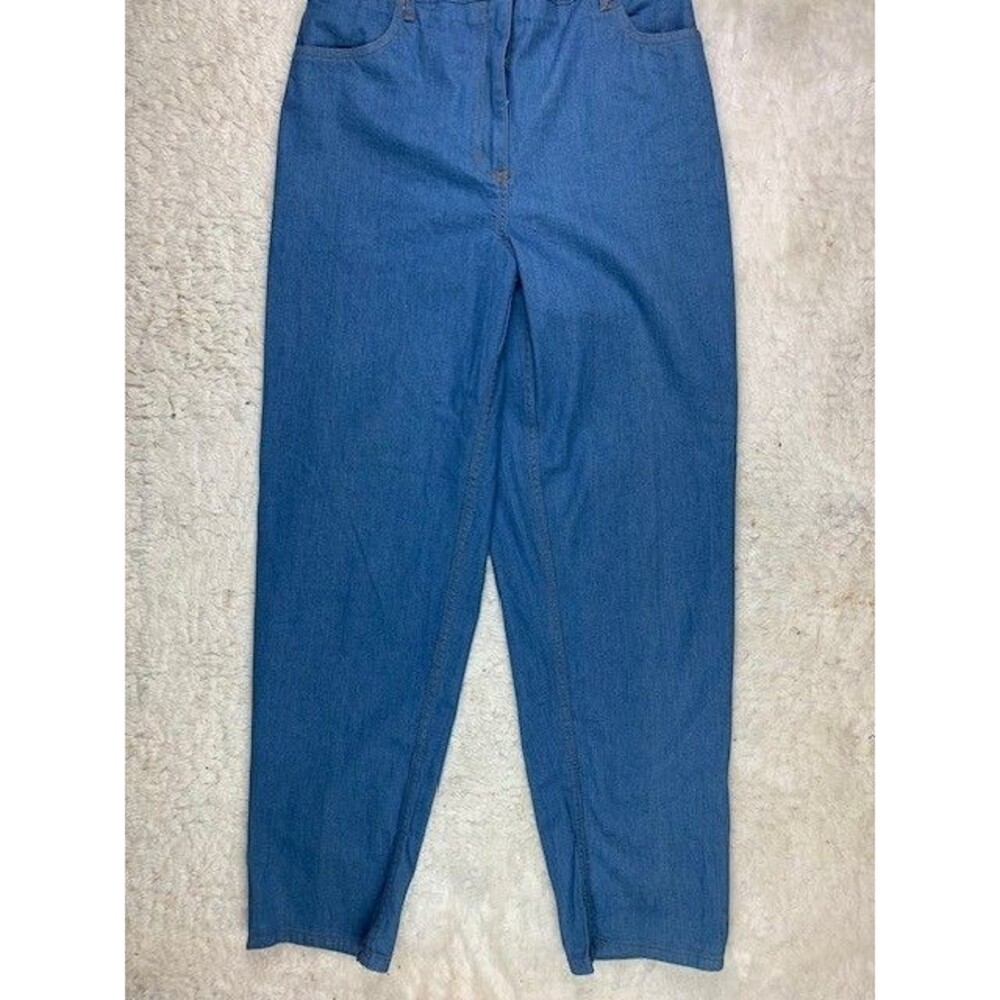 Blair Size 12 TL Wmens Jeans Elastic Back Waist Tapered Leg Med Wash Stretch